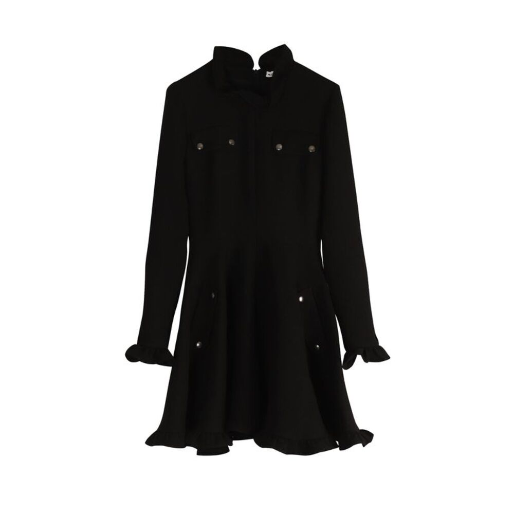 JW Anderson Long Sleeve Dress in Black Acetate